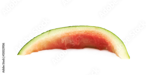 Single watermelon rind isolated