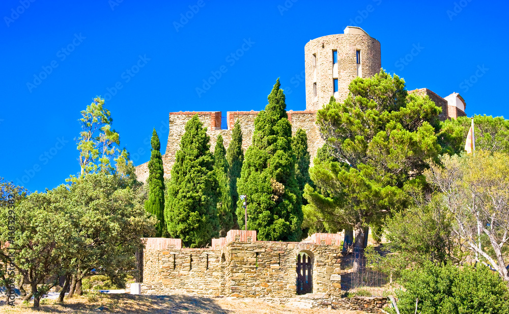 Fort Saint Elme between Port-Vendres and Collioure, Mediterranean, Pyrenees Orientales, Roussillon, France