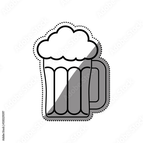 Delicious and cold beer icon vector illustration graphic design