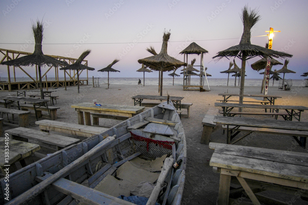Black Sea Coast, tourist resort Vama Veche, end of saison, Roman