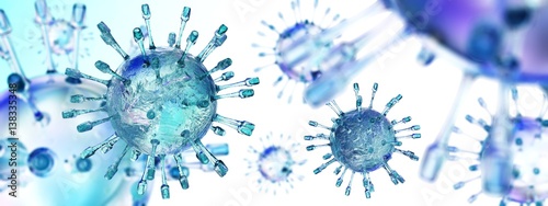 close-up of the virus, bacteria, macro, 3d rendering
