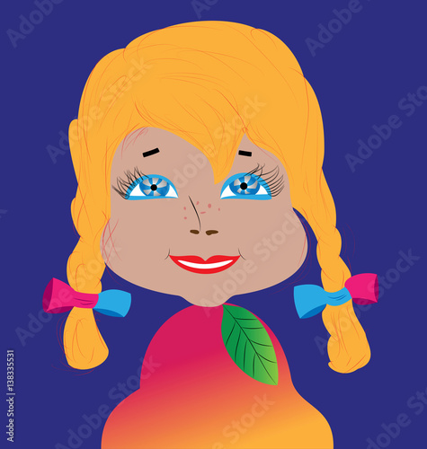 girl doll with expressive eyes and lush hair