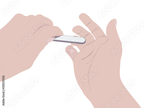grooming of nails on a man's hand