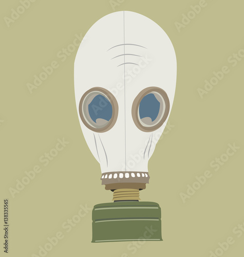 Gas mask. Model with filter without hose
