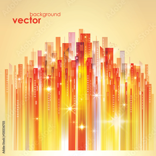 Colorful City skyline  vector illustration