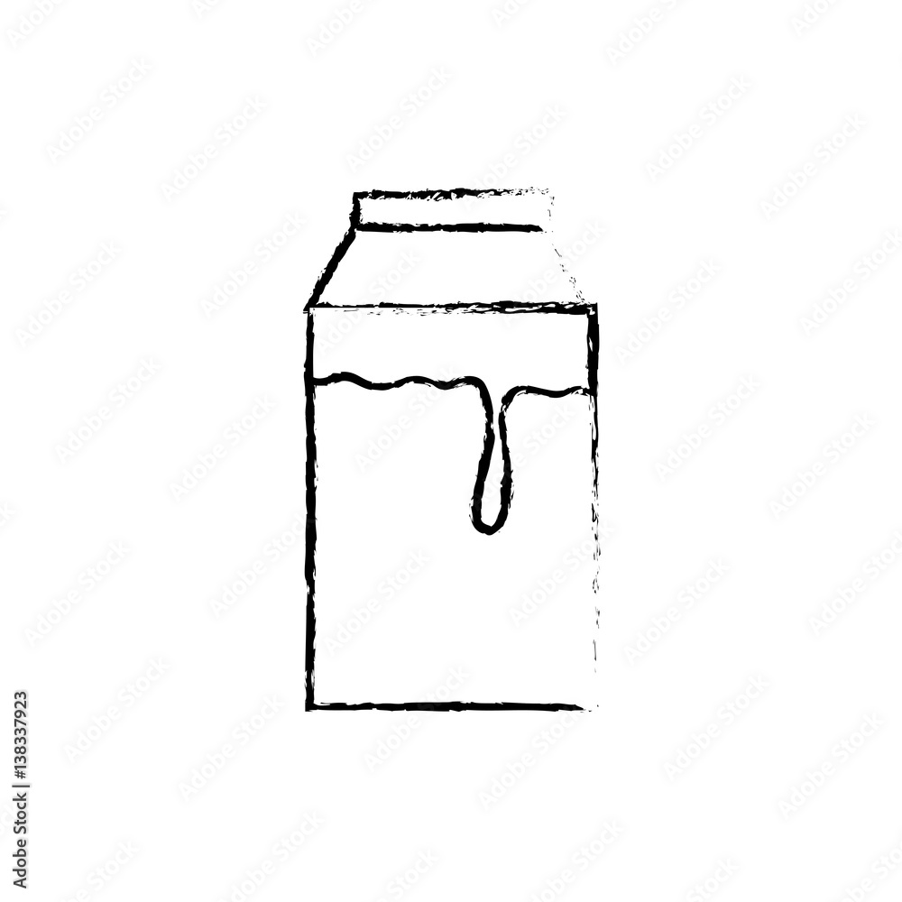 Milk box isolated icon vector illustration graphic design