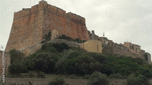 Scenic view on bonifacio (corsica,france) from a boat