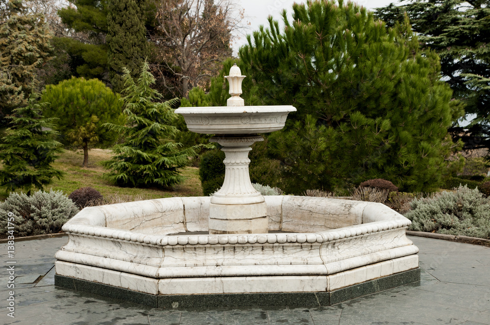 stone old fountain without water stone old fountain without water