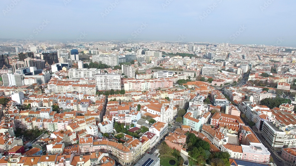 Aerial View of Lisbon, Portugal