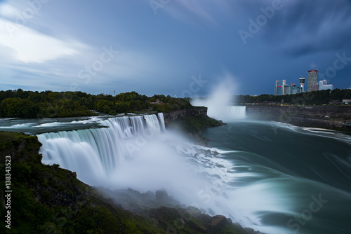 Long Exposure of American Horseshoe (Niagara) Falls After Storm - New York and Canada