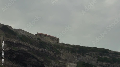 Scenic view on bonifacio (corsica,france) from a boat