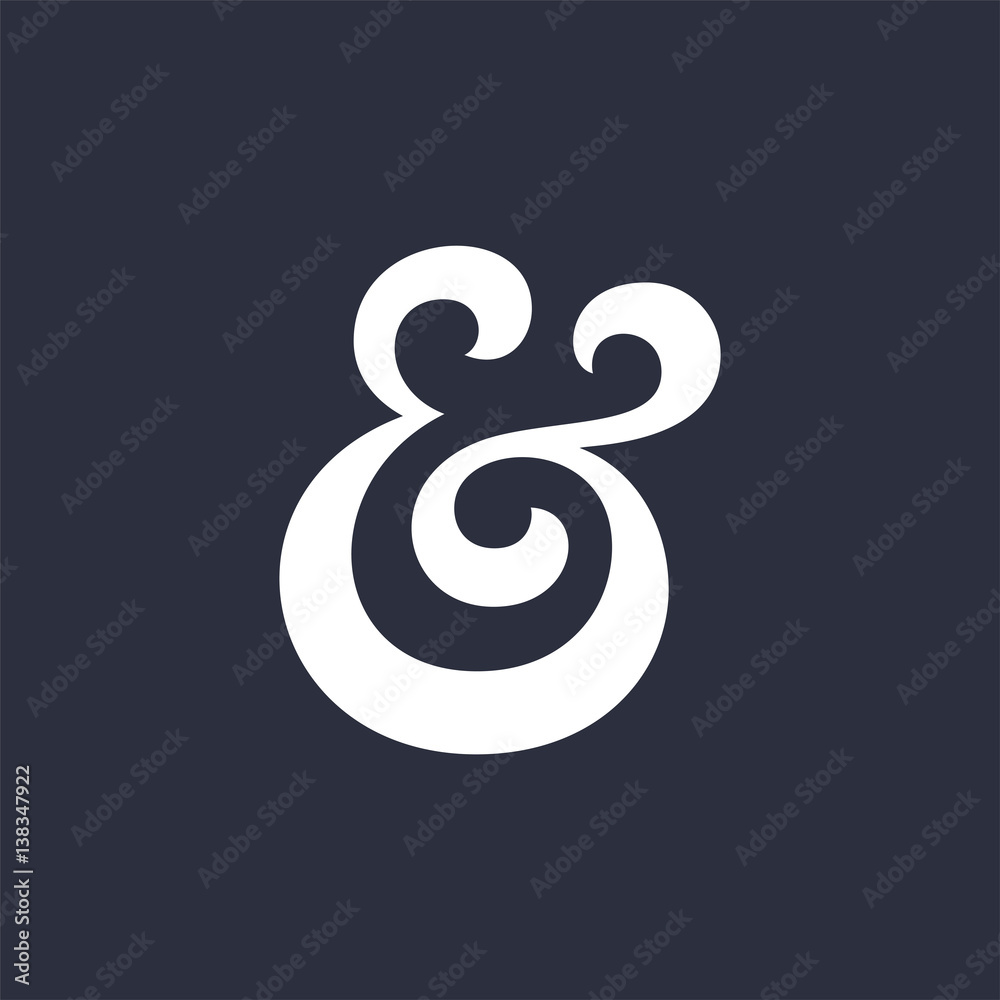Fototapeta premium Ampersand vector illustration