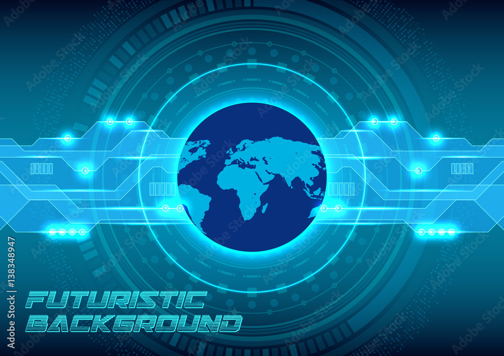 Digital Global Technology Concept. Futuristic Background. Vector illustration. Digital Global Technology Concept. Futuristic Background. Vector illustration.