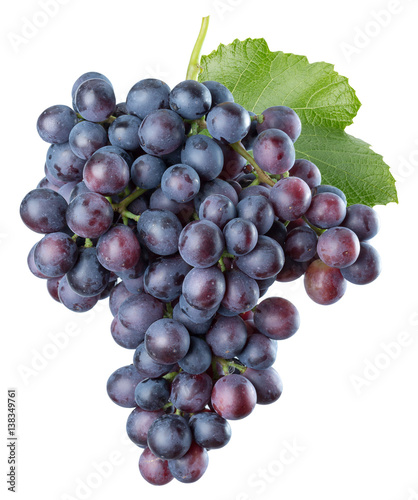 purple grapes isolated on a white background