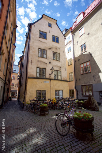 Walk through the streets of Stockholm s Old Town  the beautiful building houses
