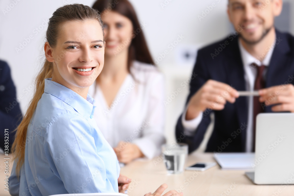 Job applicant having interview in office Job applicant having interview in office