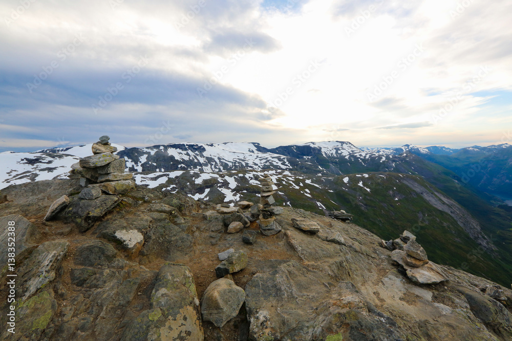 View of the mountain and valley