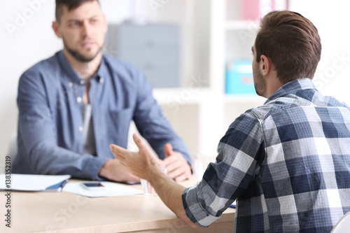 Male job applicant having i...
