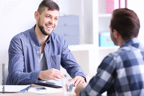 Male job applicant having i...