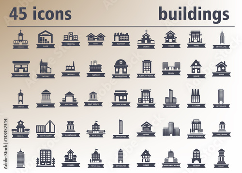 Building icons set.
