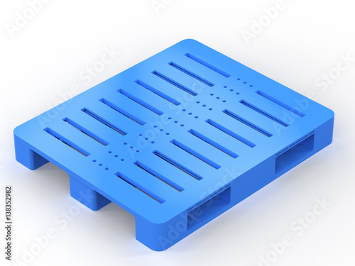 Bilde på lerret blue plastic pallet