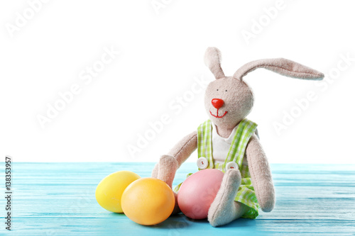Easter bunny with eggs, on ...
