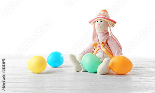 Easter bunny with eggs, on ...