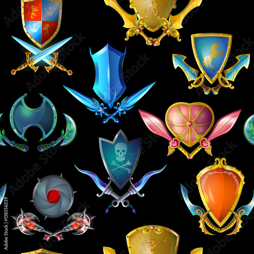Medieval Arms Seamless Pattern