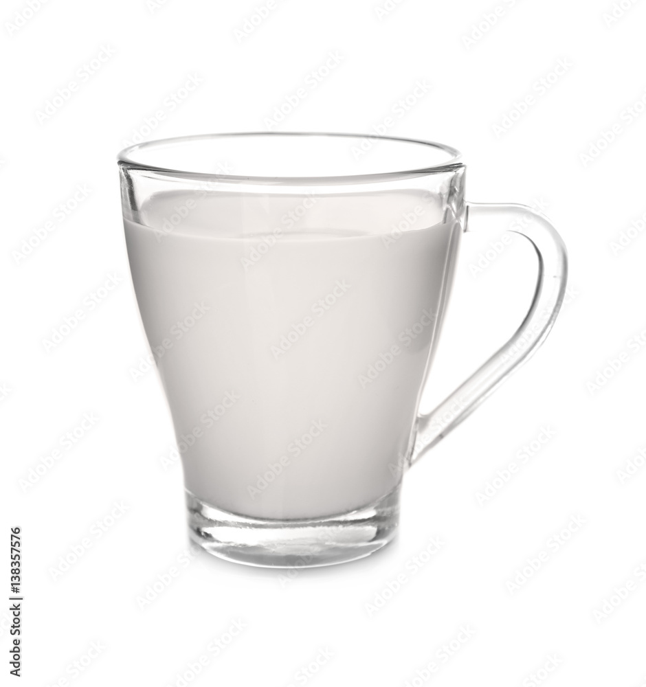 Cup of milk on white background Cup of milk on white background