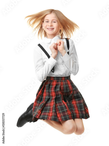 Cute girl in school uniform...