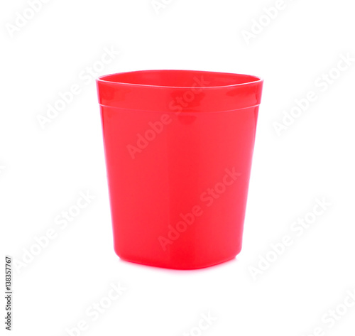 Red Plastic Cup isolated on white background