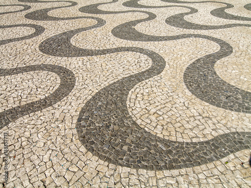 Decorated paving, Portugal, Madeira, Santa Cruz