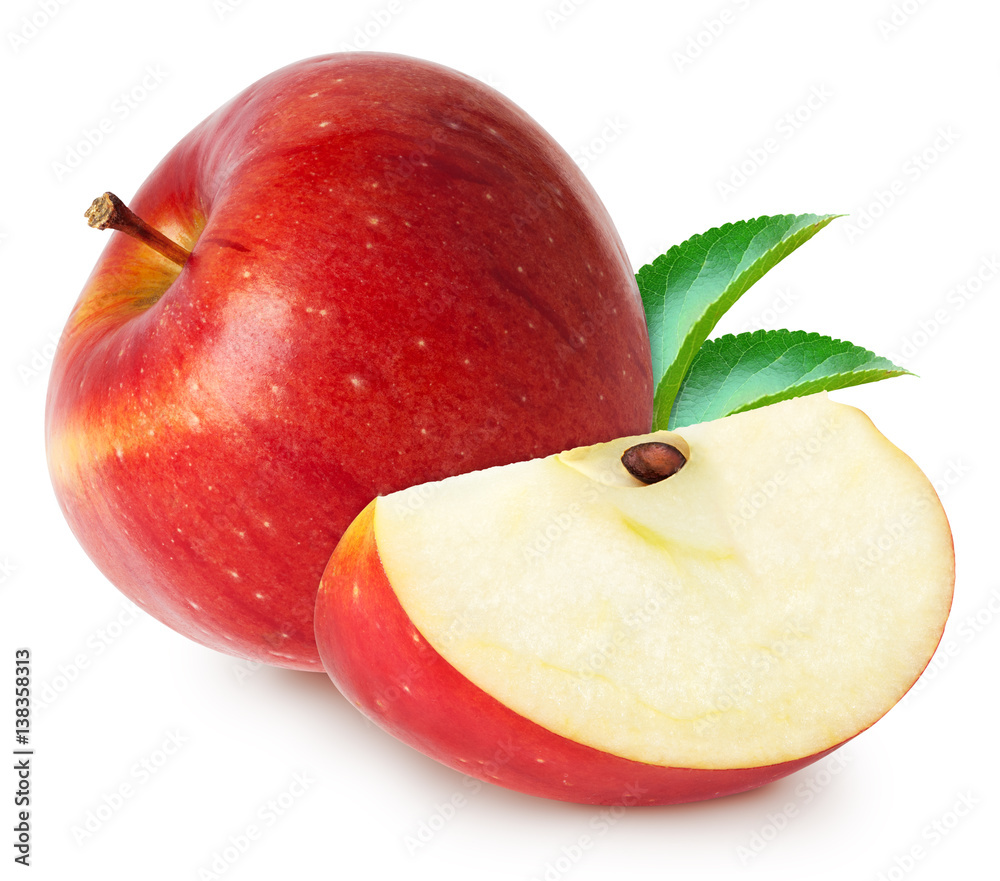 Red Apple Isolated Stock Illustration - Download Image Now - Apple