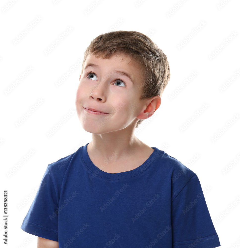 Portrait of little boy isolated on white Portrait of little boy isolated on white