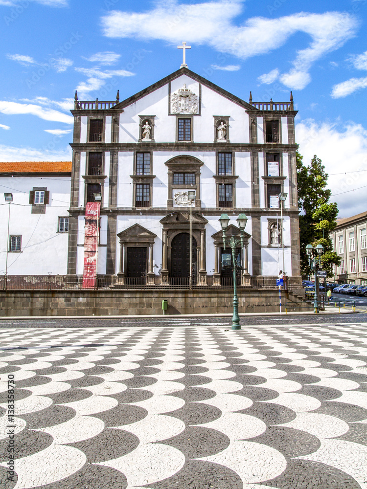 Funchal, church at town hall square, Portugal, Madeira