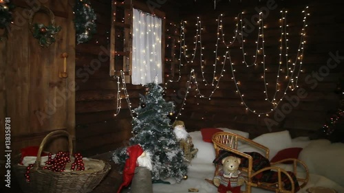 place decorated for christmas photosession