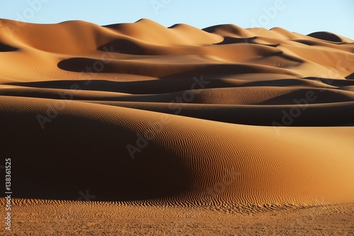 Vászonkép Sand dunes in Sahara desert, Libya
