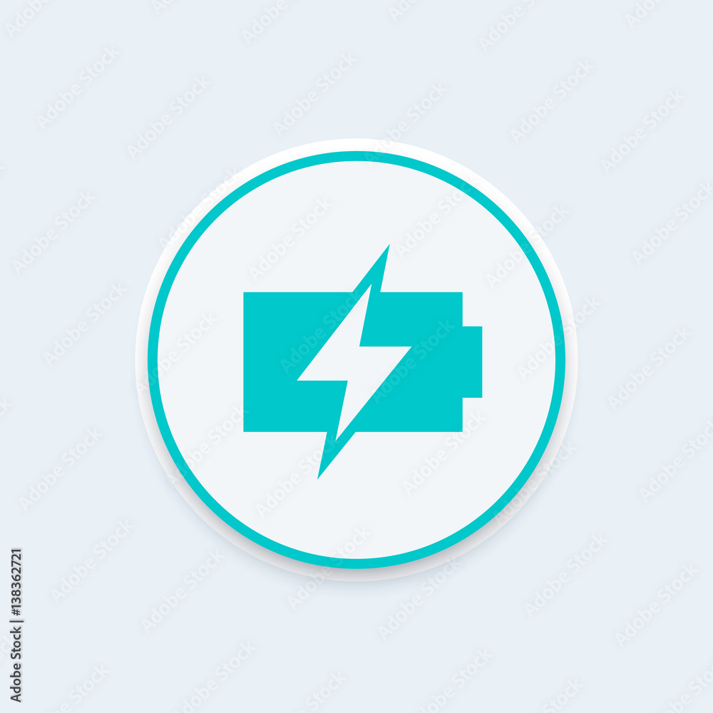 charging battery icon with lightning bolt charging battery icon with lightning bolt