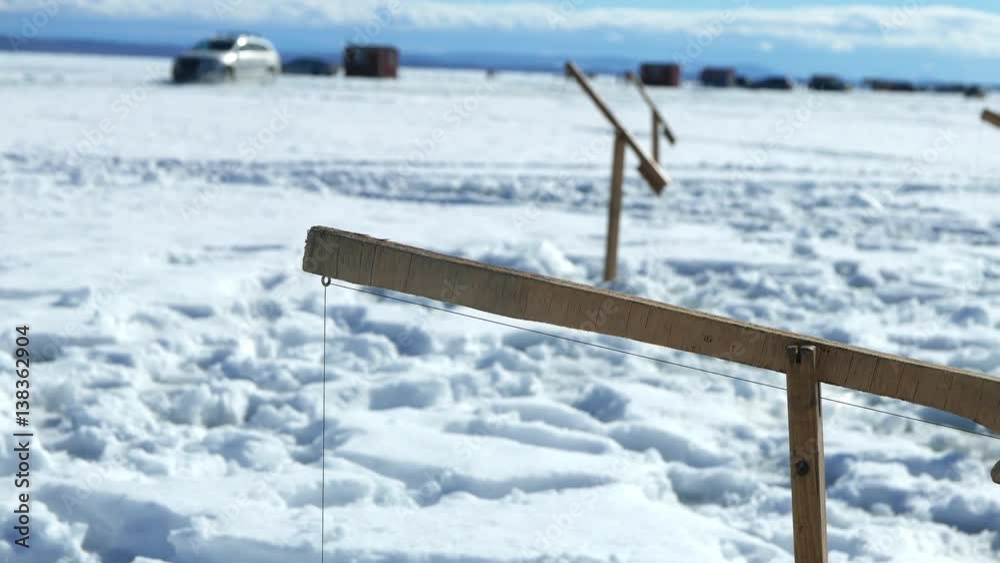 Ice fishing rods in focus
Ice fishing rods in focus