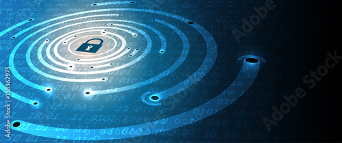Technology security concept. Modern safety digital background