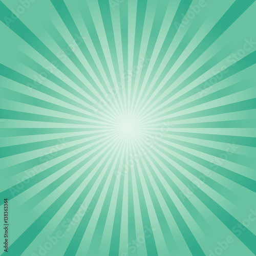 Abstract background. Soft Green rays background. Vector