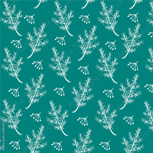 Forest vector pattern on a green background.