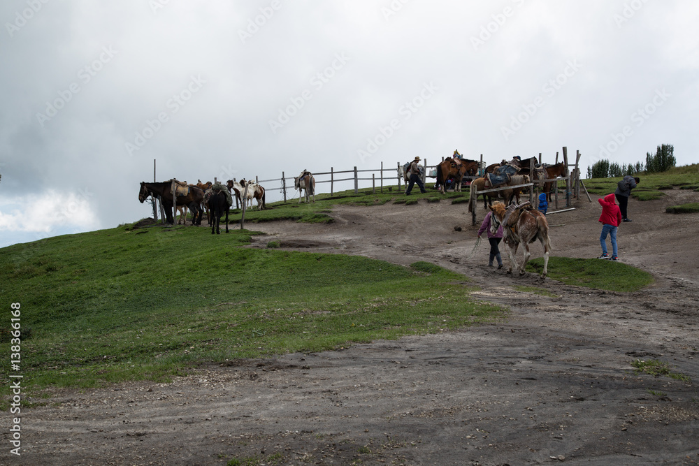 Fototapeta premium Riding on Pichincha, Quito