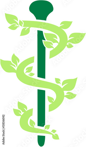 Natural caduceus for Alternative Practitioner