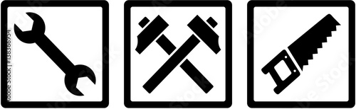 Craftsman tools - wrench, hammer and saw