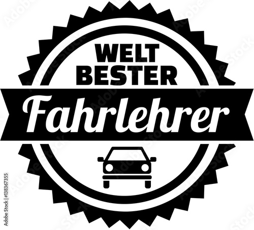World's best Driving instructor german button