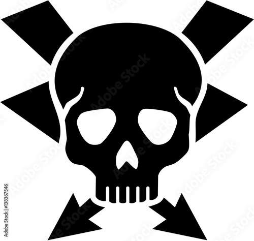 Electrician skull with crossed bolts
