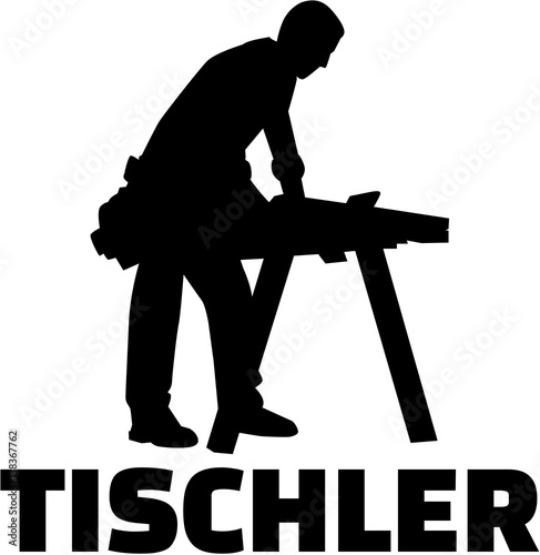 Joiner silhouette with german job title