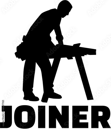 Joiner silhouette with job title