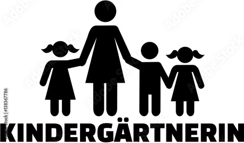 Kindergarten Teacher german job title with icon